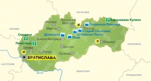 Карта Словакии