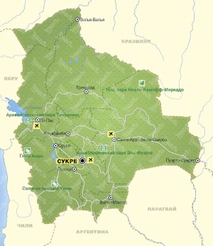 Карта Боливии