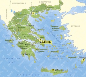 Карта Греции