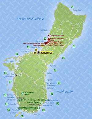 Карта Гуама