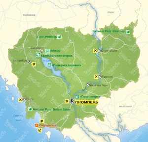 Карта Камбоджи